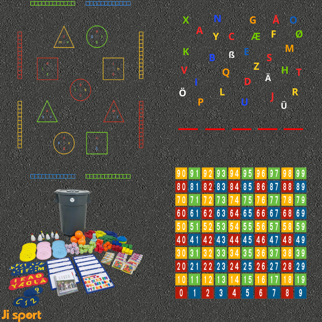 Termoplast Leg På Streg pakke med opbevaringsvogn