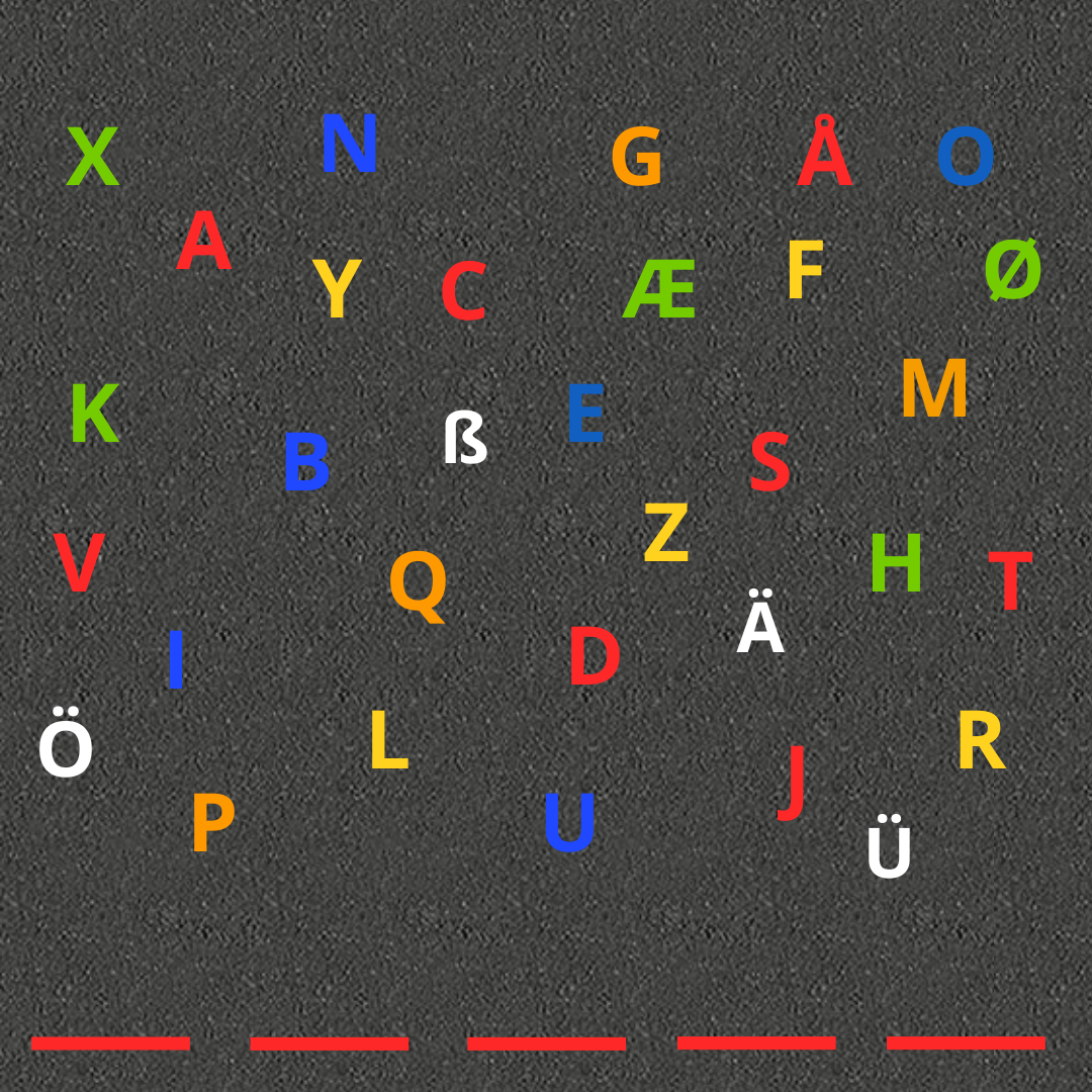 Leg På Streg Bogstavbane i termoplast