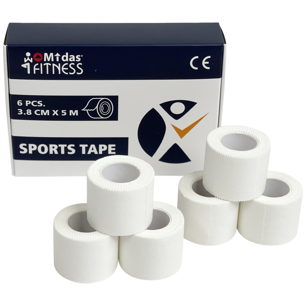 Pakke med 6 ruller sportstape 