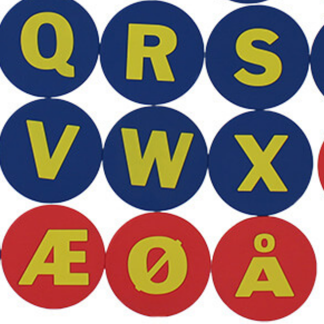 Markeringsbrickor med alfabet