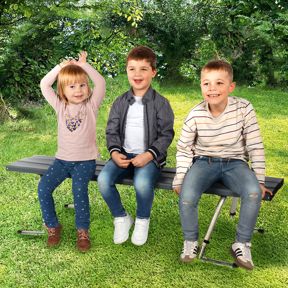 Höjdjusterbar stapelbar bänk