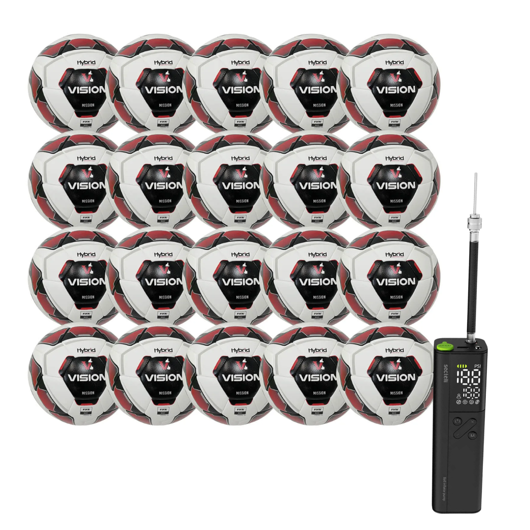 Mission fotbollar 20 st inkl. elektrisk pump