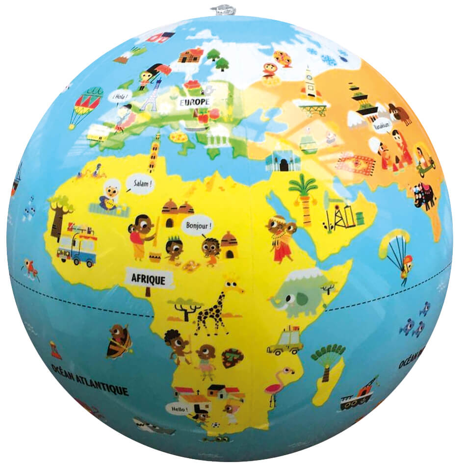 Oppustelig globe lille rejsende