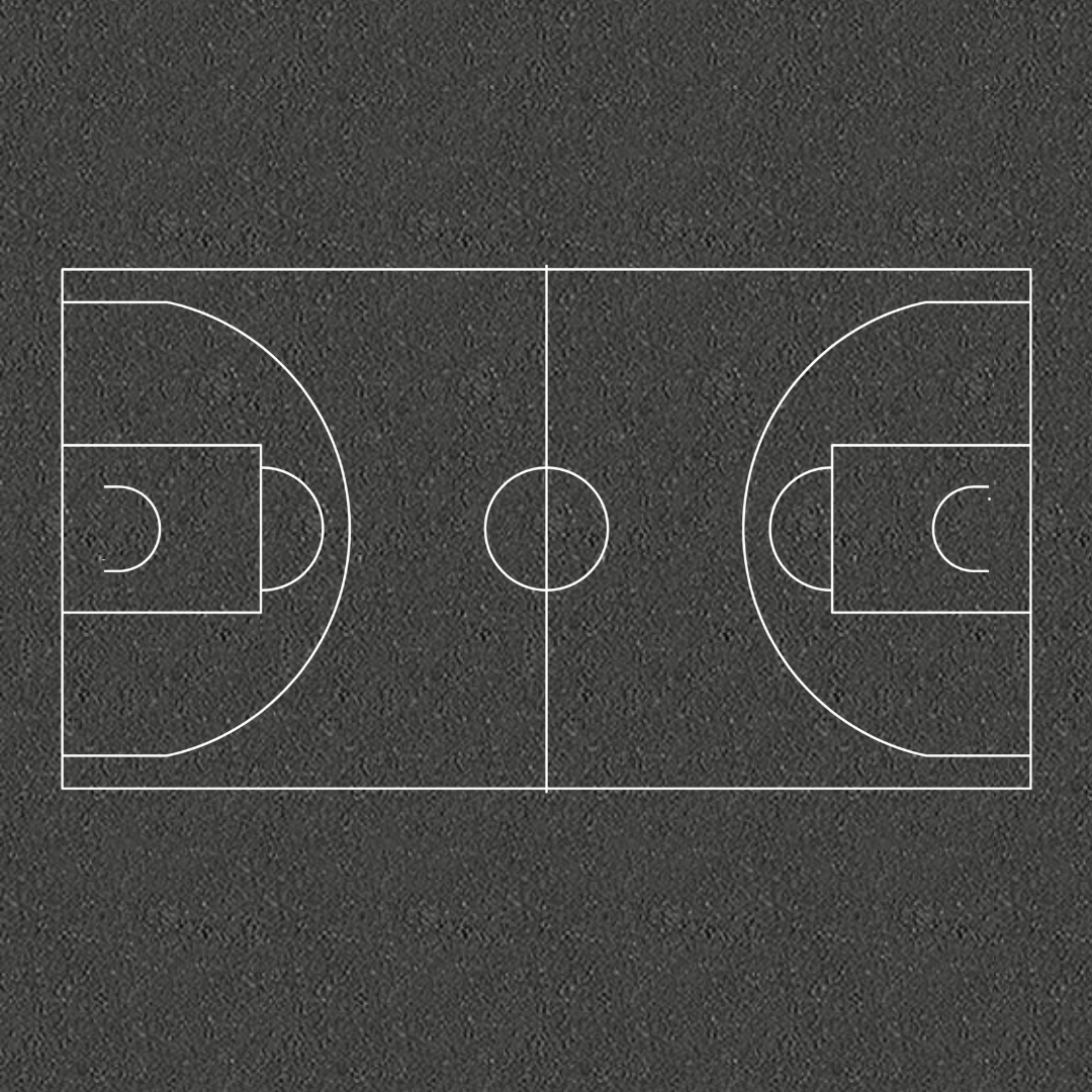 Uppritning med termoplast – basketplan