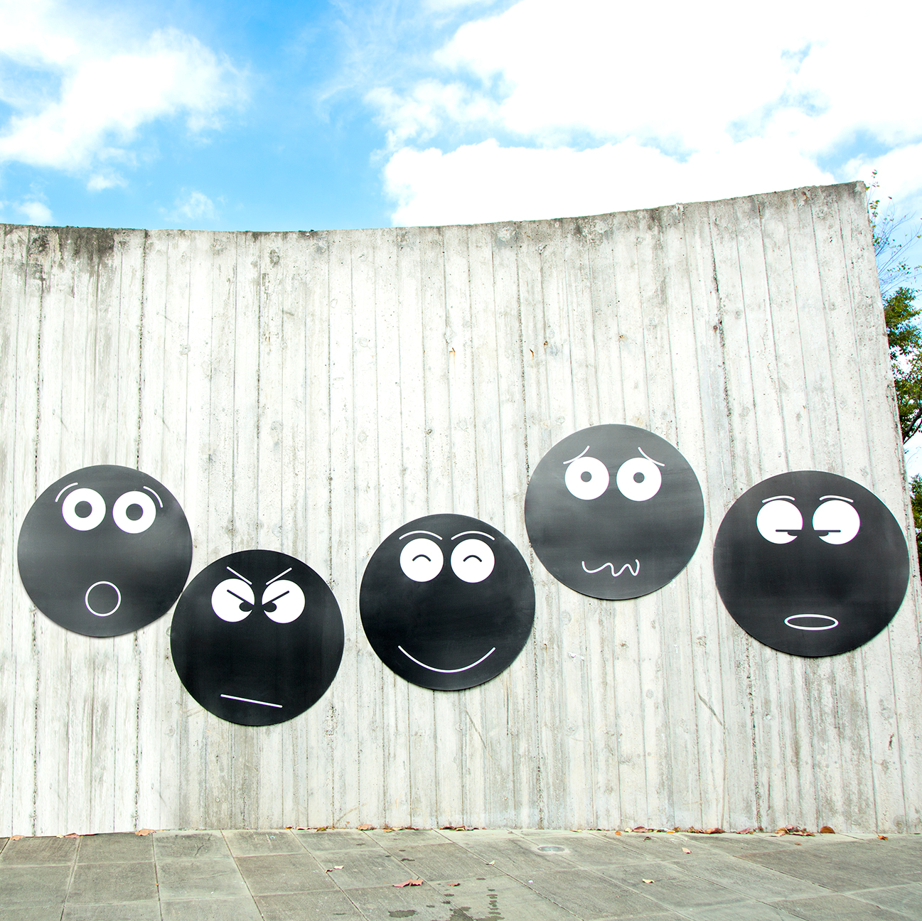 Udendørs kridttavlepakke med 5 humørfigurer