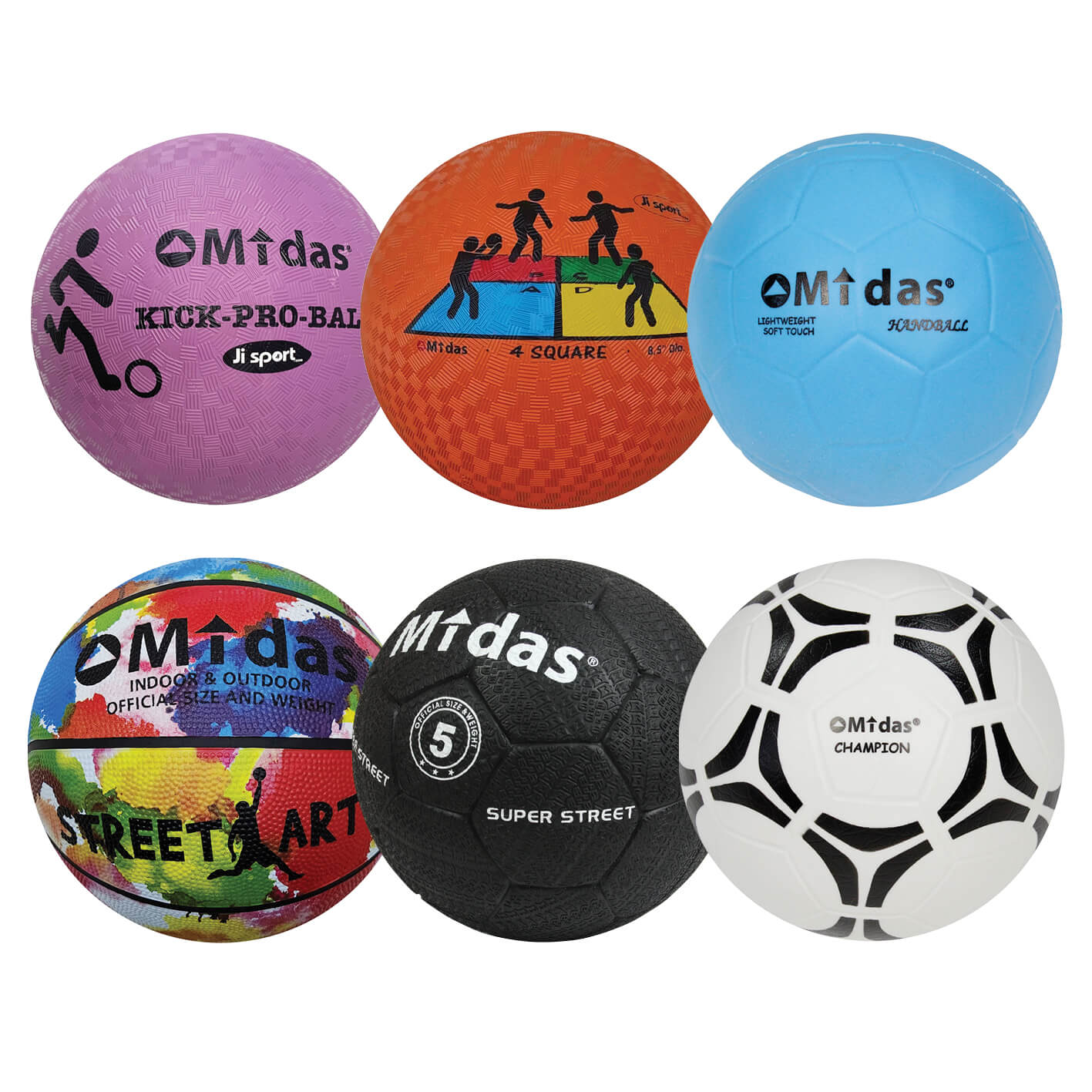 Klasskolgårdspaket - 6 bollar